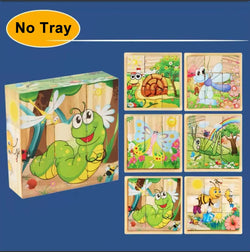 Insekten | Frühes Lern-Holzpuzzle-Spielzeug für Kinder