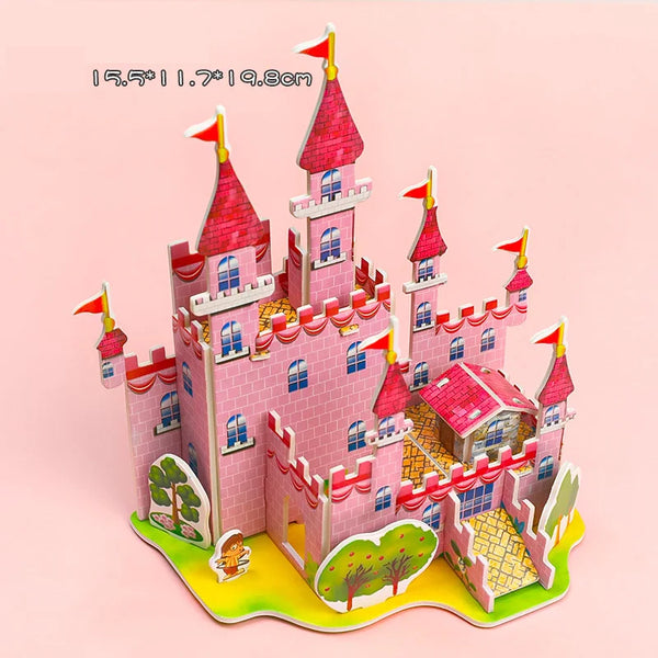 Königlicher Palast | Handgemachtes Puzzle Cartoon Gebäude Modellspielzeug für Kinder