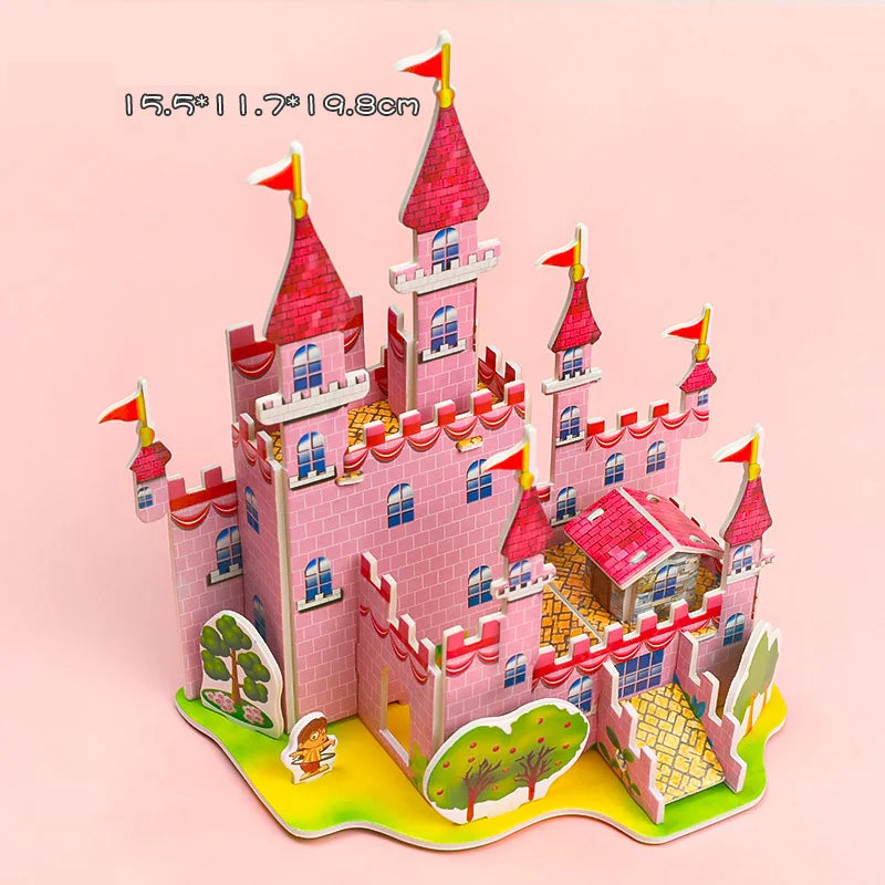 Königlicher Palast | Handgemachtes Puzzle Cartoon Gebäude Modellspielzeug für Kinder
