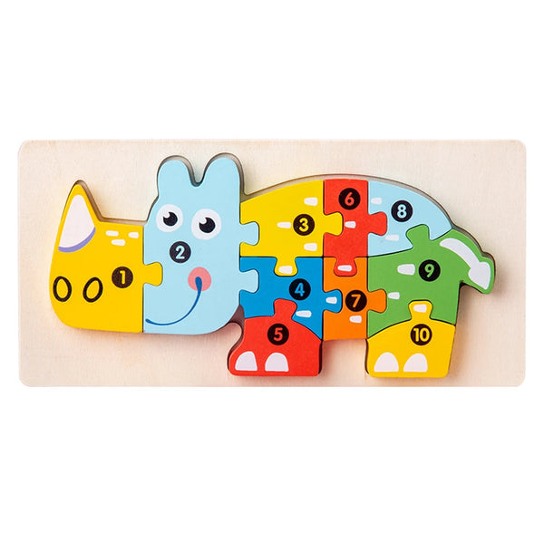 SafariPals | 3 Bündel Pädagogische Holzpuzzles für Kinder