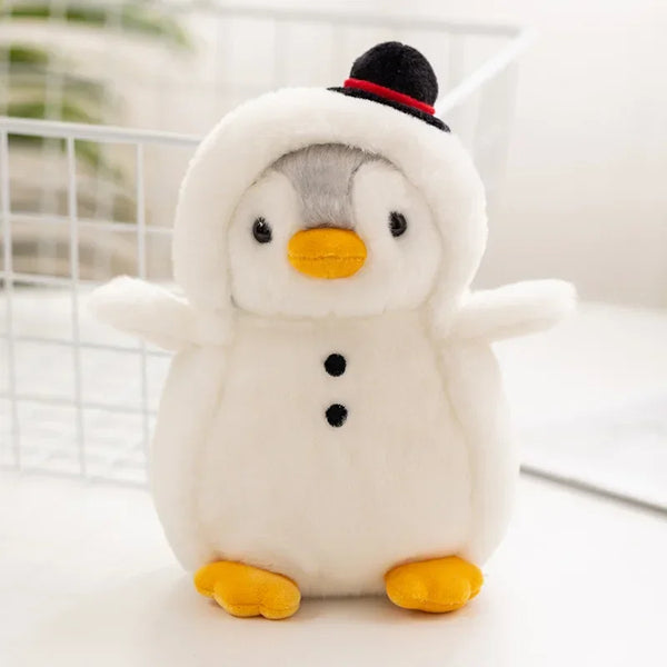 Weißes Pinguin-Plüschtier | Weicher Stoff