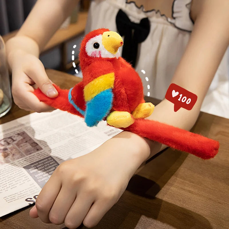 Roter Papagei | Stofftier Armbandspielzeug für Kinder