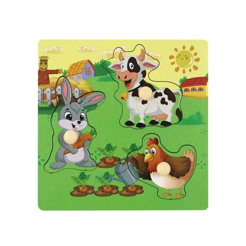 Mini Montessori Holzpuzzles | Tiere