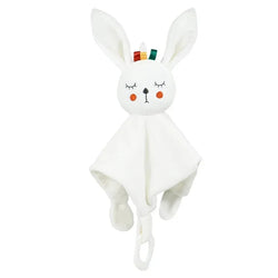 Weißer Hase | Montessori Kuscheliges Plüschtier für Babys