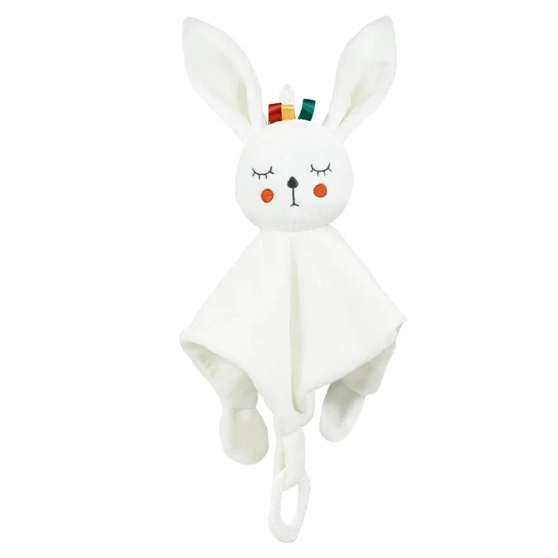 Weißer Hase | Montessori Kuscheliges Plüschtier für Babys