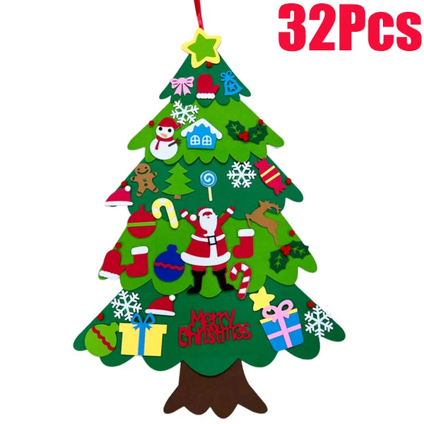 Festlicher Filzbaum Weihnachtsornament für Kinder | Set aus 3