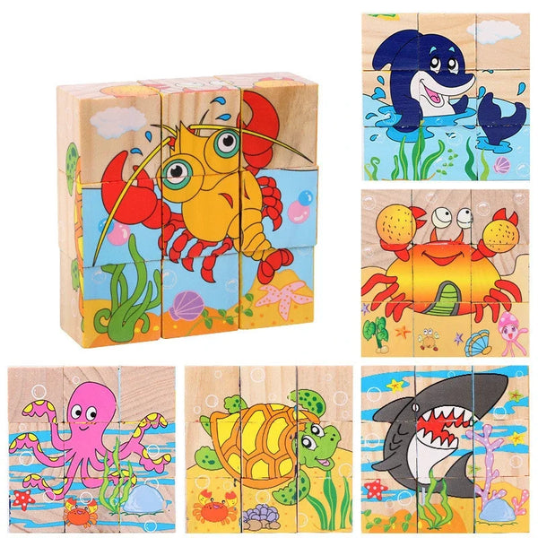 Naturforscher Holzbausteine-Puzzle für Kinder | 3er-Bundle