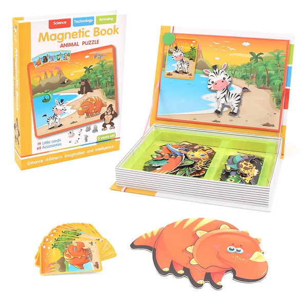 Natur Pädagogisches Magnetpuzzle-Buch für Kinder | Set von 3