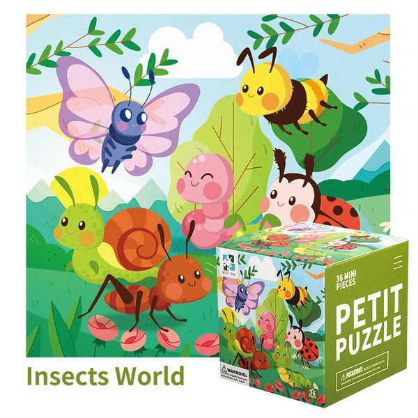 Insekten | Pädagogisches Mini-Cartoon-Puzzle-Spielzeug für Kinder