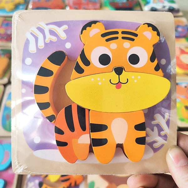 Tiger | Lernspielzeug-Puzzleplatte für Kinder