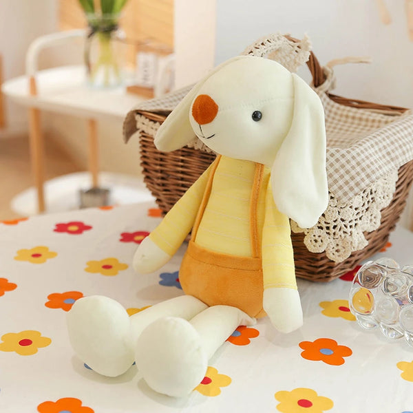 Gelber Hase | Plüschhase mit langen Ohren für Kinder