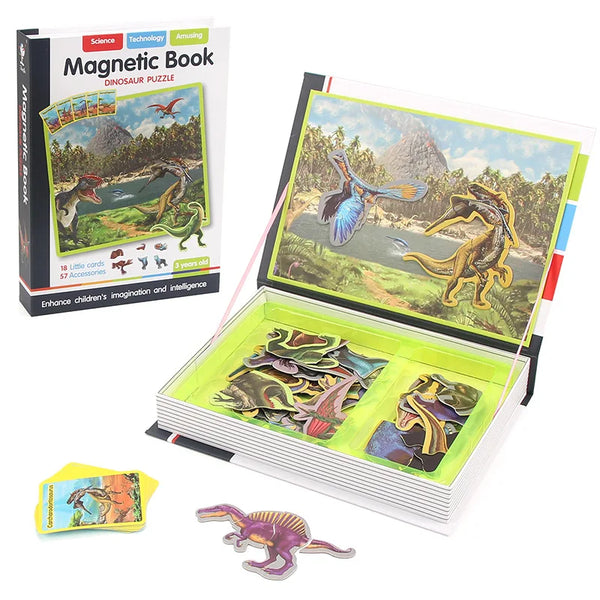 Tiere Pädagogisches Magnetpuzzle-Buch für Kinder | Set von 2