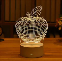 Apfel | LED-Nachtlicht Lampe für Kinder