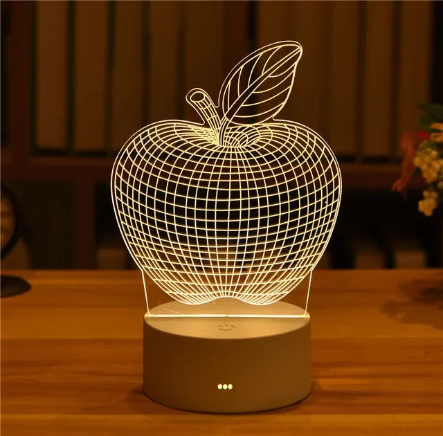 Apfel | LED-Nachtlicht Lampe für Kinder