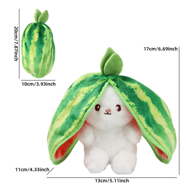 Wassermelonen-Hase | Gefülltes Obstkaninchen-Spielzeug für Kinder