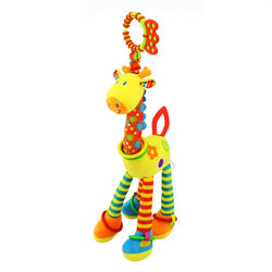 Bunte Baby-Giraffe | Tier-Plüsch-Rasselspielzeug für Kinder
