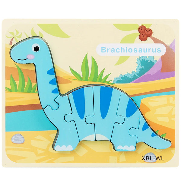 Brachiosaurus | Lernspielzeug Holz-Dinosaurier Puzzle für Kinder
