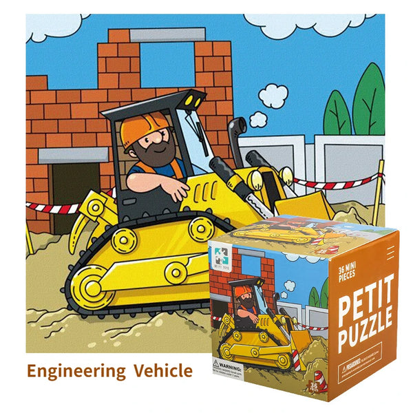 Baufahrzeug | Pädagogisches Mini-Cartoon-Puzzle-Spielzeug für Kinder