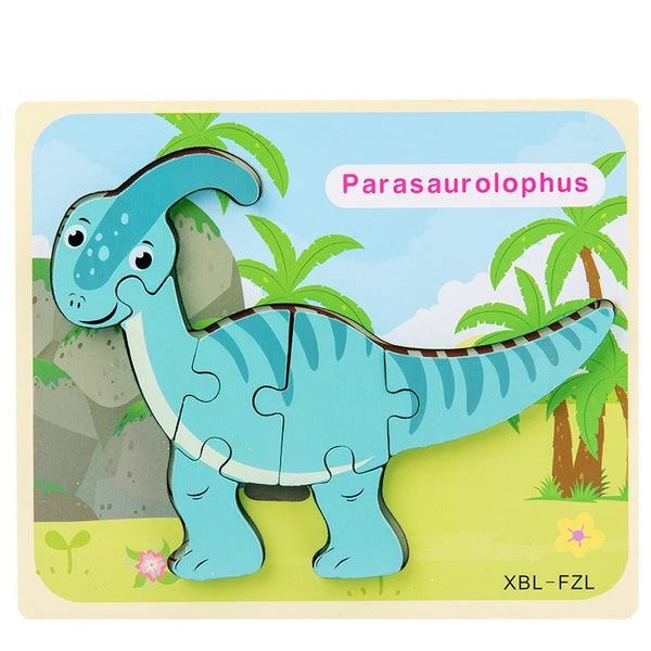 Parasaurolophus | Lernspielzeug Holz-Dinosaurier Puzzle für Kinder
