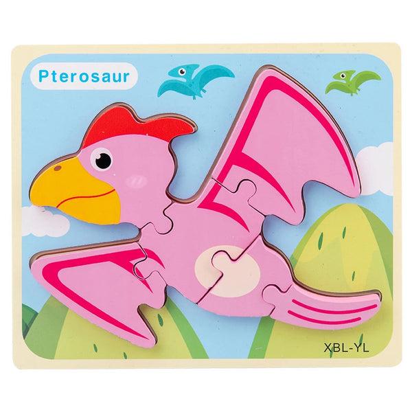Pterosaur | Lernspielzeug Holz-Dinosaurier Puzzle für Kinder