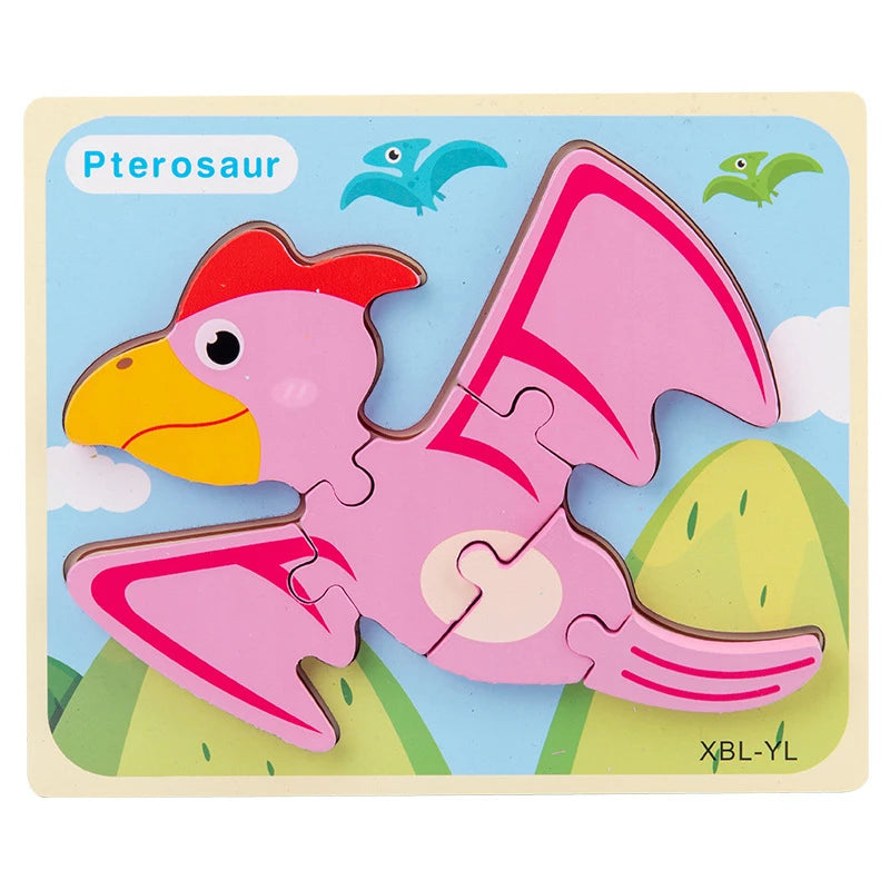 Pterosaur | Lernspielzeug Holz-Dinosaurier Puzzle für Kinder