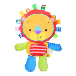 Bunter Löwe | Weiches Baby-Rassel-Tier-Plüschtier für Kinder