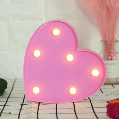 Herz rosa | Nachtlicht mit Batteriebetrieb, Wandlampe, Spielzeug für Kinder