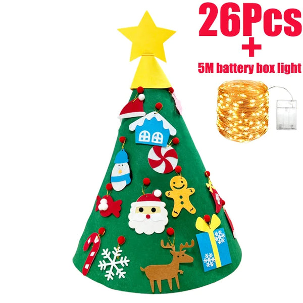 Familienspaß Filzbaum | Weihnachtslichter Ornament für Kinder