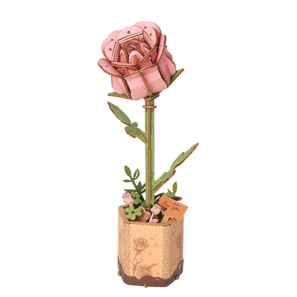 Schöner Rosen-Holzstrauß Dekorationsspielzeug für Kinder | Bundle aus 3