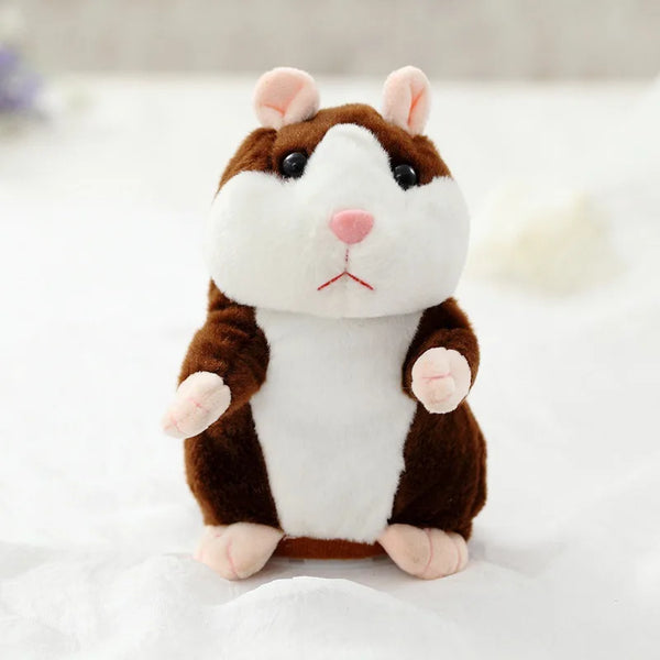 Dunkelbraun | Pädagogisches sprechendes Hamster-Plüschtier für Kinder