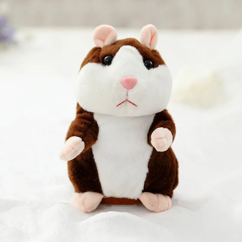 Dunkelbraun | Pädagogisches sprechendes Hamster-Plüschtier für Kinder
