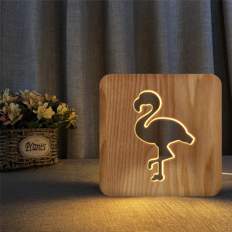 Komfort-Charm | Holz-Nachtlicht Niedliches Tier-Spielzeug Für Kinder