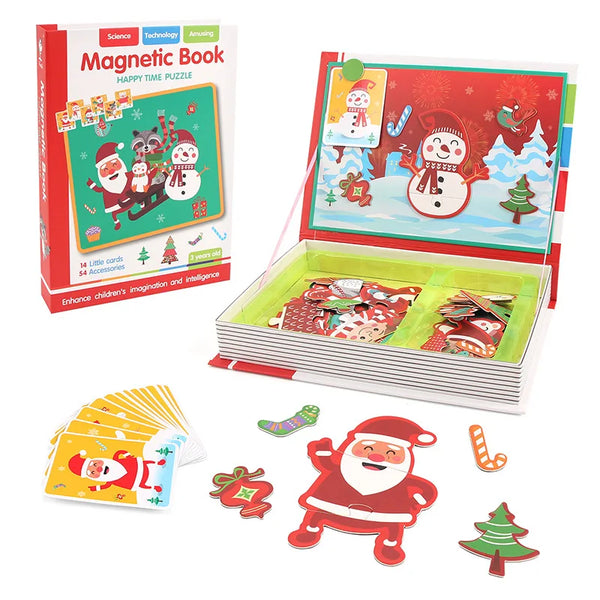 Kreativ Pädagogisches Magnetpuzzle-Buch für Kinder | Set von 2