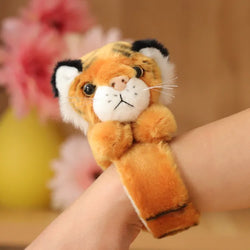 Gelber Tiger | Plüsch-Tier Armbänder für Kinder
