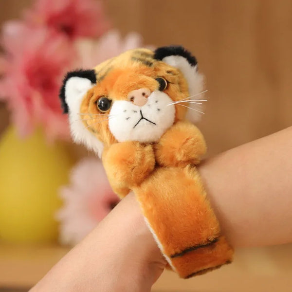 Gelber Tiger | Plüsch-Tier Armbänder für Kinder