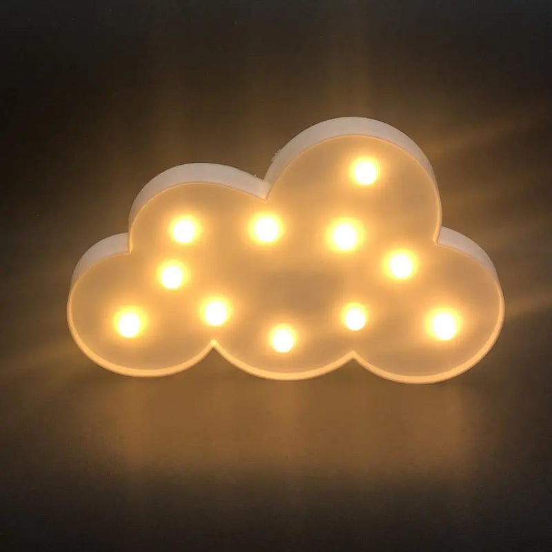 Wolken warmweiß | Nachtlicht mit Batteriebetrieb, Wandlampe, Spielzeug für Kinder