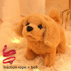 Golden Retriever | Elektrisches Bell- und Lauf-Hundespielzeug für Kinder