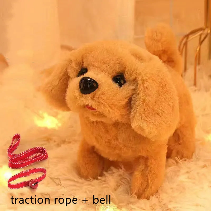 Golden Retriever | Elektrisches Bell- und Lauf-Hundespielzeug für Kinder