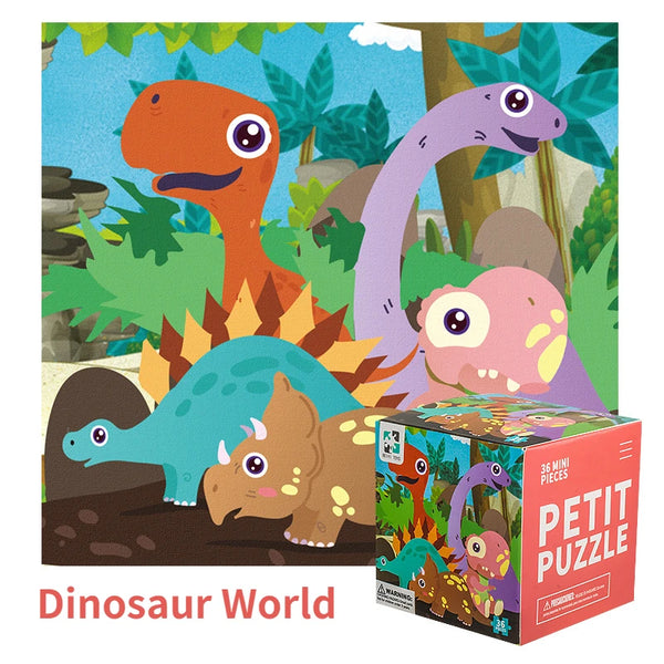 Dinosaurier | Pädagogisches Mini-Cartoon-Puzzle-Spielzeug für Kinder