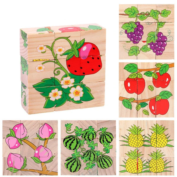 Abenteuerblöcke Holzbausteine-Puzzle für Kinder | 3er-Bundle