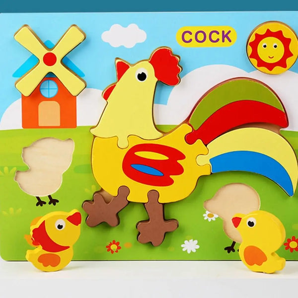 ChirpyRumble | Buntes Holzpuzzle