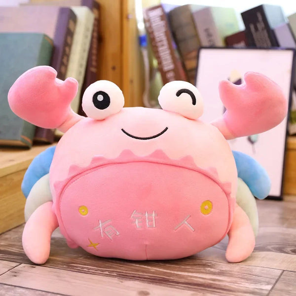 Pink Crab | Süße Krabbe Ozean Tier Plüschspielzeug für Kinder