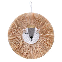 Süßes Tierkopf Ornament | Dschungel Löwe Wandhängung