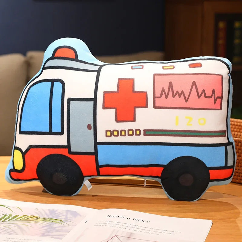 Plüsch Stofftier Cartoon Fahrzeugspielzeug für Kinder | Set von 3