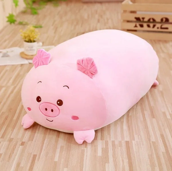 Rosa Schwein | Weiches Plüsch-Cartoon-Stofftier für Kinder