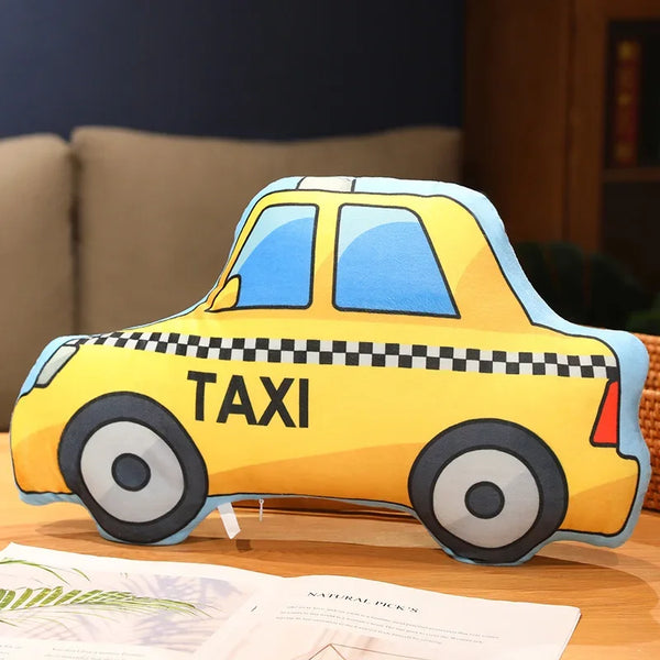 Taxi | Plüsch Cartoon-Fahrzeug Spielzeug für Kinder