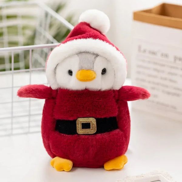 Pinguin-Plüschtier Set | Weicher Stoff in Blau, Rot und Grün