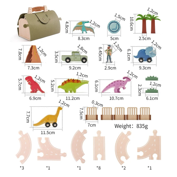 JurassicFarmyard | 2 Bündel Holzbausteine Spielzeug