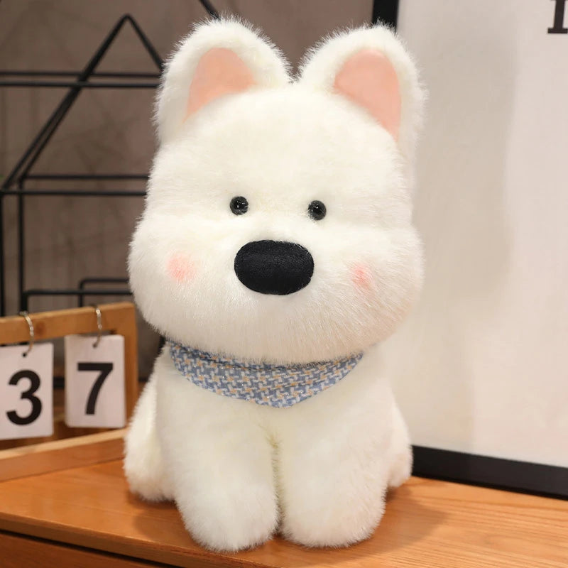 Weißer Terrier Hund | Niedliches Plüsch-Stoffhundspielzeug für Kinder