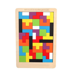 Farbenfrohes Puzzle | Lehrreiches Holzpuzzle-Spielzeug für Kinder
